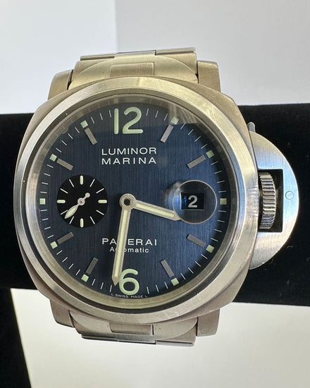 2003 Panerai Luminor Marina L.E. 44MM Anthracite Dial Titanium Bracelet (PAM00091)