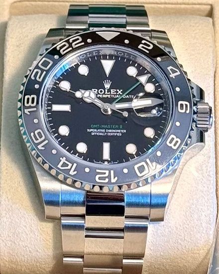 2026 Rolex GMT-Master II "Bruce Wayne" 40MM Black Dial Oyster Bracelet (126710GRNR)