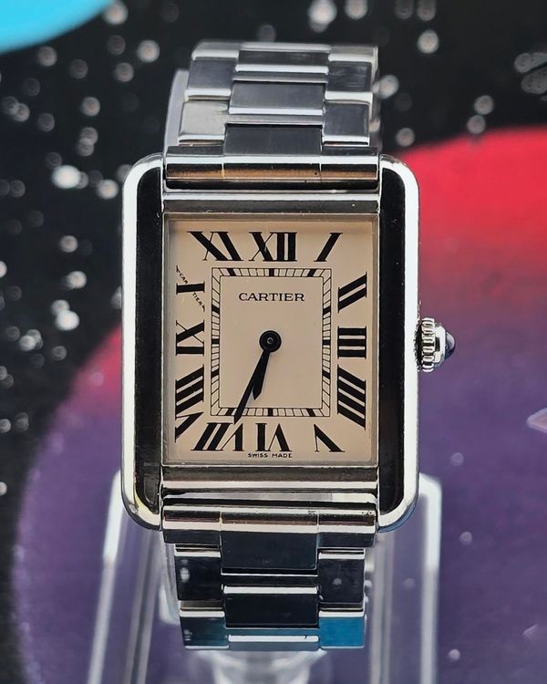 No Reserve - Cartier Tank Solo 24MM Quartz Silver Dial Steel Bracelet (W5200013)