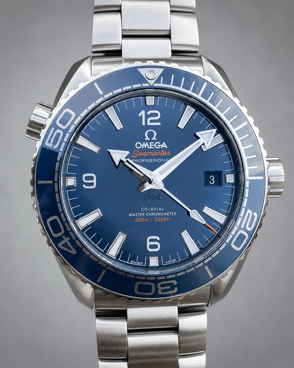 No Reserve -2023 Omega Seamaster Planet Ocean 600M 43.5MM Blue Dial Steel Bracelet (215.30.44.21.03.001)
