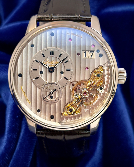 2025 Glashütte Original PanoMaticInverse 42MM Silver Dial Leather Strap (1-91-02-02-02-30)