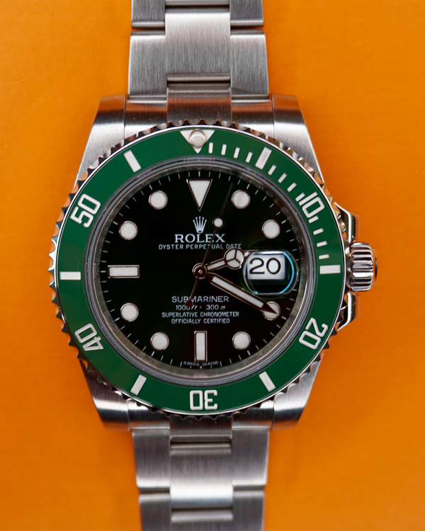 2016 Rolex Submariner Date "Hulk" 40MM Green Dial Oyster Bracelet (116610LV)