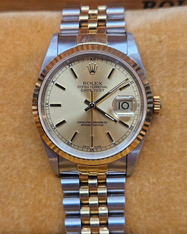 2004 Rolex Datejust 36MM Champagne Dial Two-Tone Jubilee Bracelet (116233)