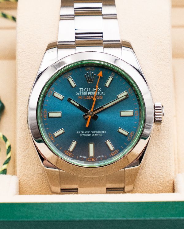 2015 Rolex Milgauss 40MM Blue Dial Oyster Bracelet (116400GV)