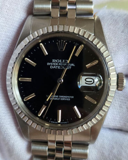 Rolex Datejust 36MM Black Dial Jubilee Bracelet (16030)