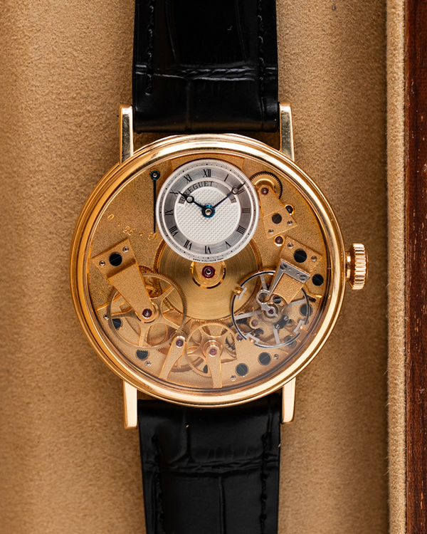 2014 Breguet Tradition 37MM Skeleton Dial Leather Strap (7027BA/11/9V6)