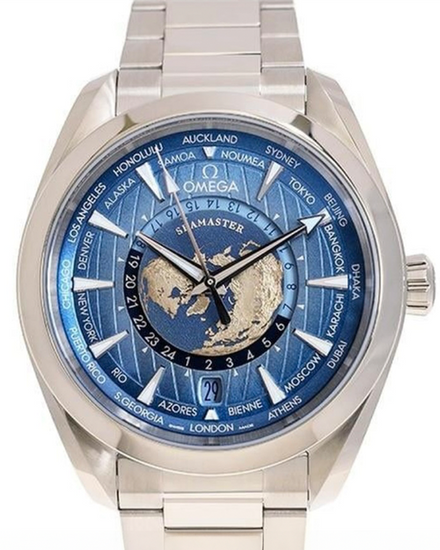 2026 Omega Seamaster Aqua Terra 150M Worldtimer "Summer Blue" 43MM Blue Dial Steel Bracelet (220.10.43.22.03.002)