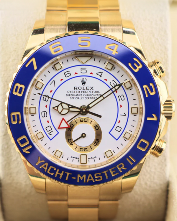 2022 Rolex Yacht-Master 44MM White Dial Yellow Gold Oyster Bracelet (116688)