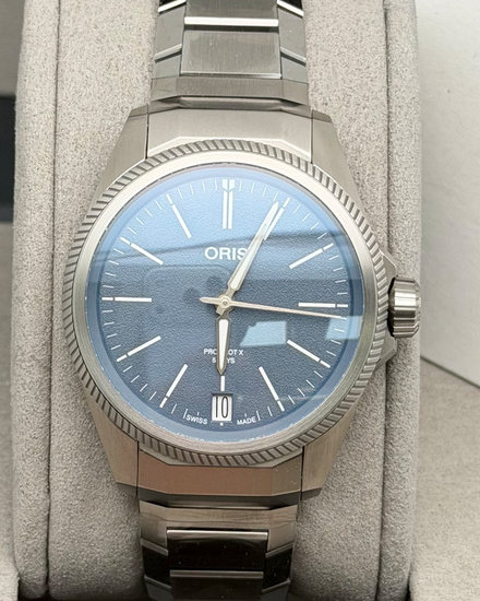 2026 Oris ProPilot X Calibre 400 39MM Blue Dial Titanium Bracelet (01 400 7778 7155)