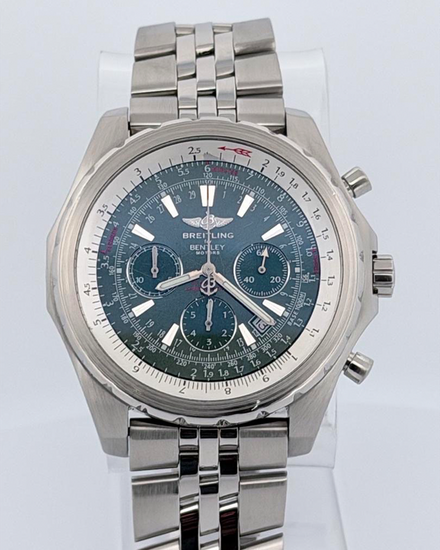 No Reserve - Breitling Bentley Motors T 48.7MM Anthracite Green Dial Steel Bracelet (A25363)