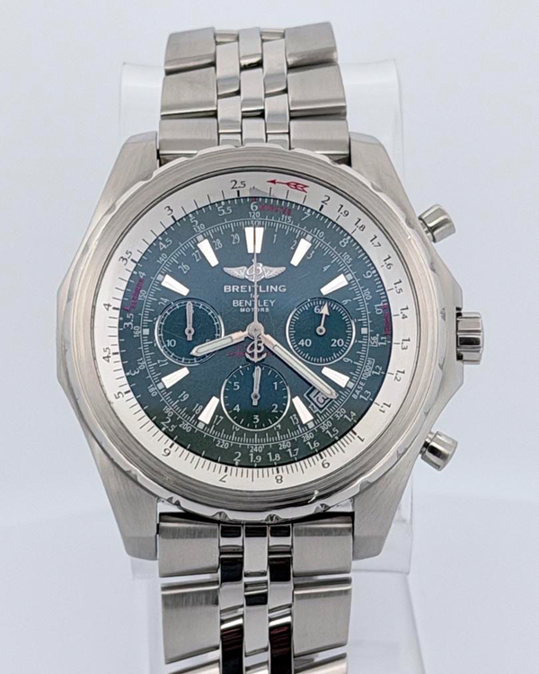 No Reserve - Breitling Bentley Motors T 48.7MM Anthracite Green Dial Steel Bracelet (A25363)