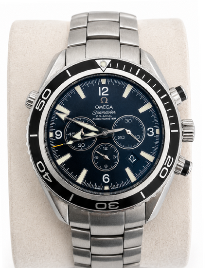 Omega Seamaster Planet Ocean Chronograph 45.5MM Black Dial Steel Bracelet (2210.50.00)