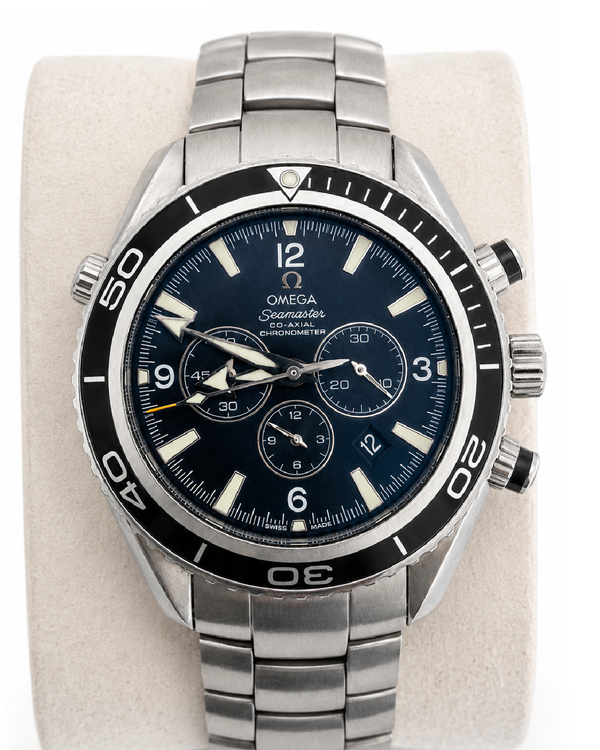 Omega Seamaster Planet Ocean Chronograph 45.5MM Black Dial Steel Bracelet (2210.50.00)
