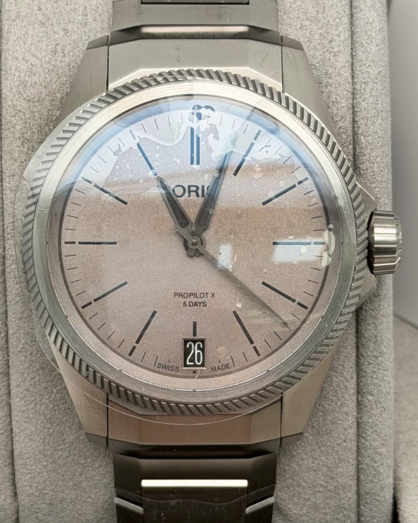 2026 Oris ProPilot X Calibre 400 39MM Grey Dial Titanium Bracelet (01 400 7778 7153)