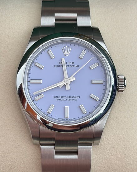2026 Rolex Oyster Perpetual 31MM Lavender Dial Oyster Bracelet (277200)