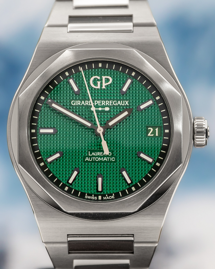 2022 Girard Perregaux Laureato 42MM Green Dial Steel Bracelet (81010.11.3153.1CM)