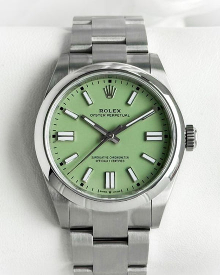 2026 Rolex Oyster Perpetual 41MM Pistachio Dial Oyster Bracelet (134300)