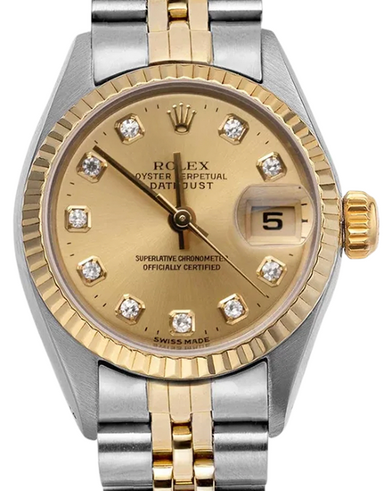 Rolex Lady-Datejust 26MM Champagne Dial Two-Tone Jubilee Bracelet (69173)