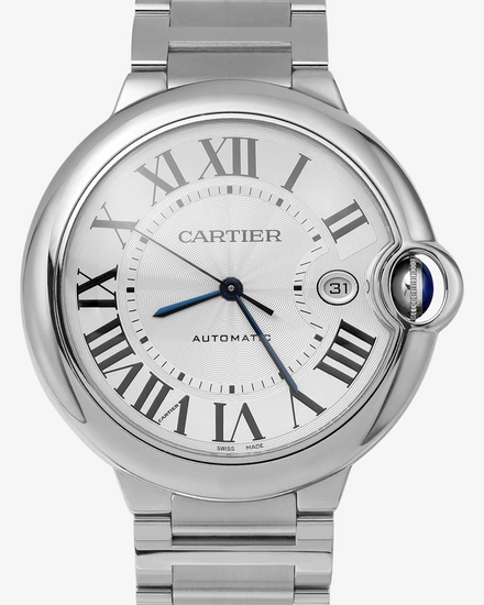 2014 Cartier Ballon Bleu 42MM Silver Dial Steel Bracelet (W69012Z4)