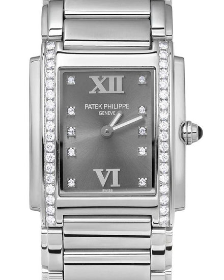 Patek Philippe Twenty-4 24MM Slate Dial Steel Bracelet (4910/10A)