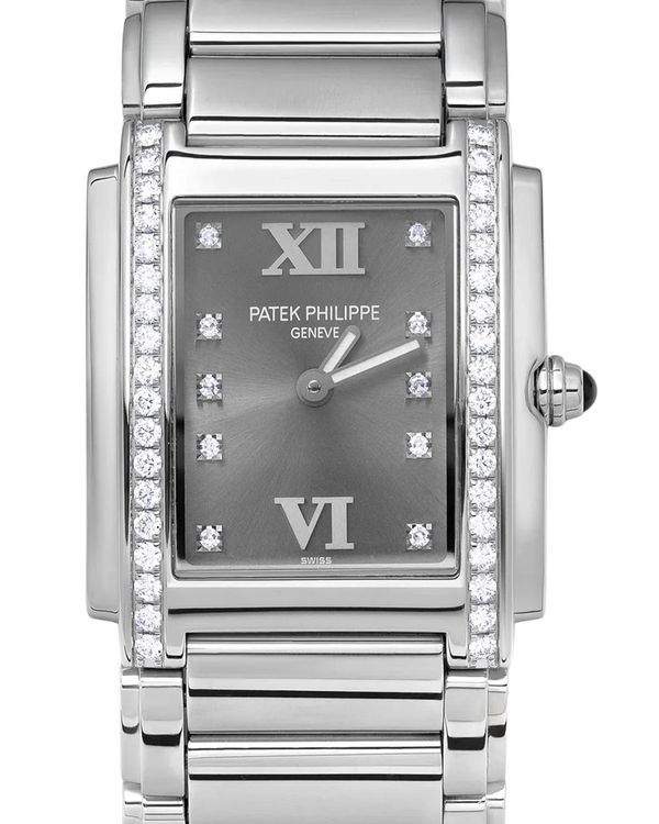Patek Philippe Twenty-4 24MM Slate Dial Steel Bracelet (4910/10A)
