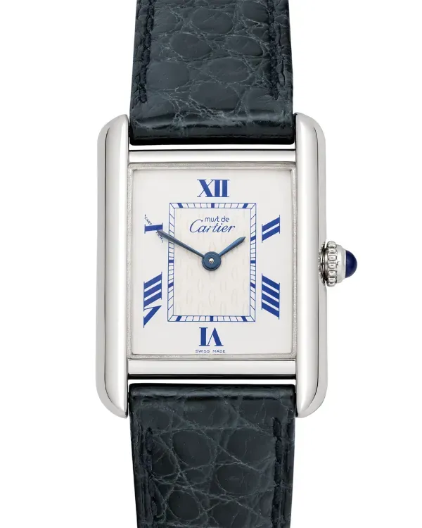 Cartier Tank Must 22MM Quartz White Dial Leather Strap (2416)
