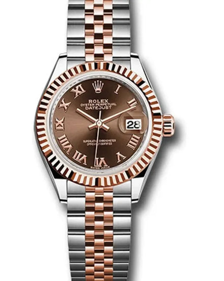 2019 Rolex Lady-Datejust 28MM Chocolate Dial Two-Tone Jubilee Bracelet (279171)