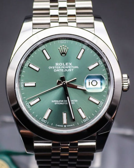 2026 Rolex Datejust 41MM Mint Green Dial Jubilee Bracelet (126300)