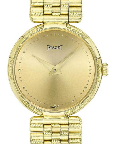 Piaget Vintage Dancer 22.5MM Quartz Champagne Dial Yellow Gold Bracelet (8055 G2V)