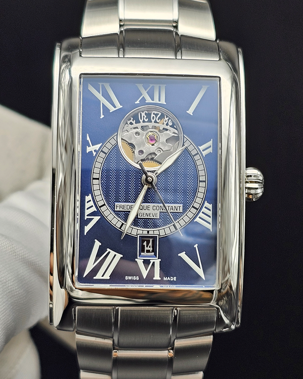 No Reserve - Frederique Constant Classics Carree 47MM Blue Dial Steel Bracelet (FC-315DNS4C26B)