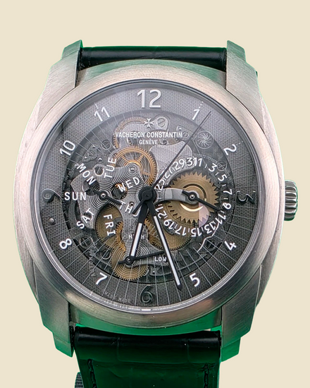 2014 Vacheron Constantin Quai De I'lle 41MM Skeleton Dial Leather Strap (85050/000T-9341)