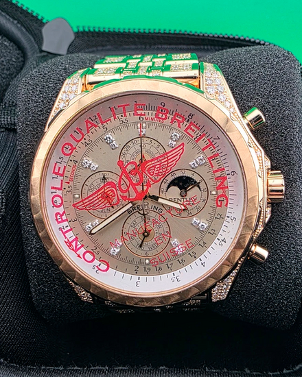 Breitling Bentley Mulliner Perpetual Calendar L.E. 49MM Champagne Dial Rose Gold Bracelet (H2936267/H510)