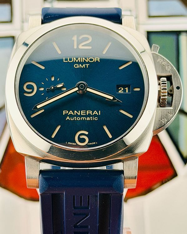 Panerai Luminor GMT 44MM Blue Dial Leather Strap (PAM01033)