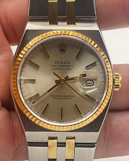 Rolex Datejust Oysterquartz 36MM Quartz Champagne Dial Two-Tone Oysterquartz Bracelet (17013)