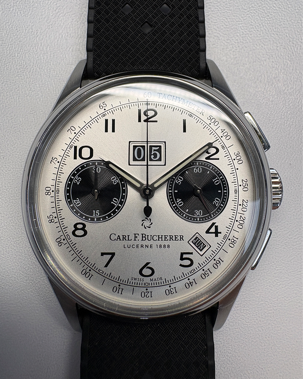 2019 Carl F. Bucherer Heritage BiCompax Annual L.E. 41MM White Dial Rubber Strap (00.10803.08.12.01)