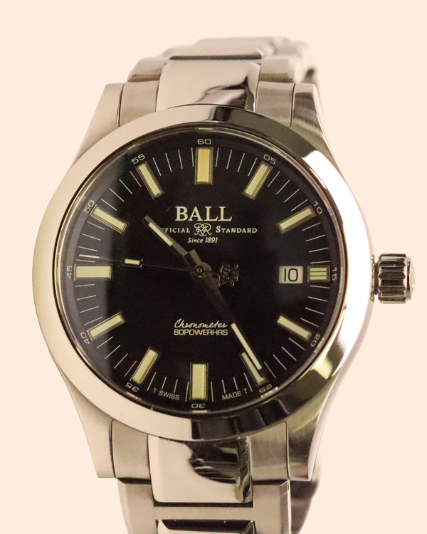 Ball Engineer M Marvelight 40MM Black Dial Steel Bracelet (NM2032C-S1C-BK)