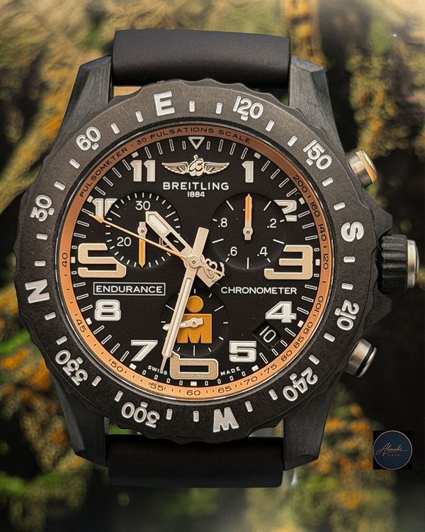 Breitling Endurance Pro Pro "Ironman Finisher" 44MM Quartz Black Dial Rubber Strap (X823101B1B1S1)