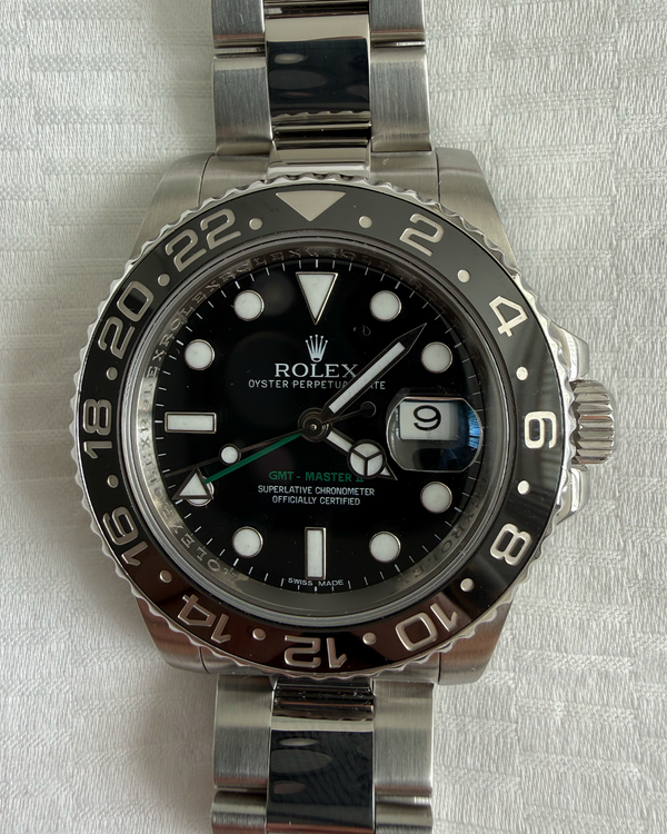 No Reserve - Rolex GMT-Master II 40MM Black Dial Oyster Bracelet (116710)