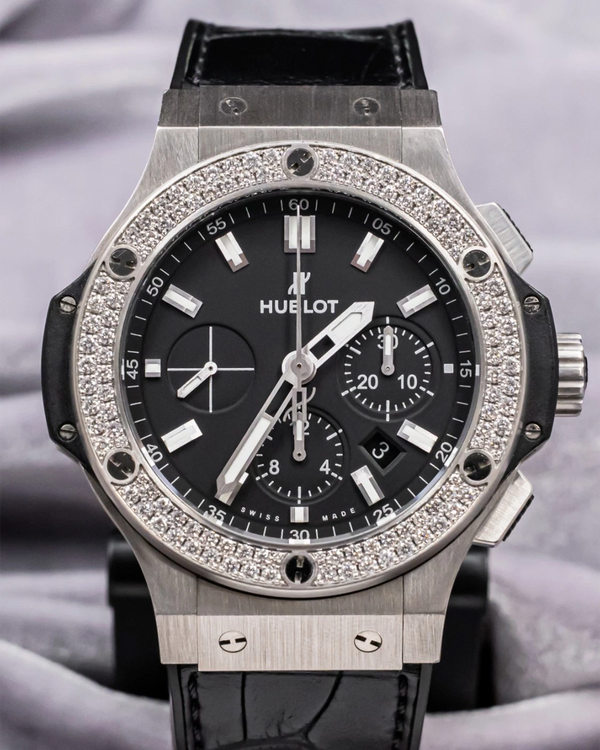 Hublot Big Bang 44MM Black Dial Leather Strap (301.SX.1170.RX.1104)