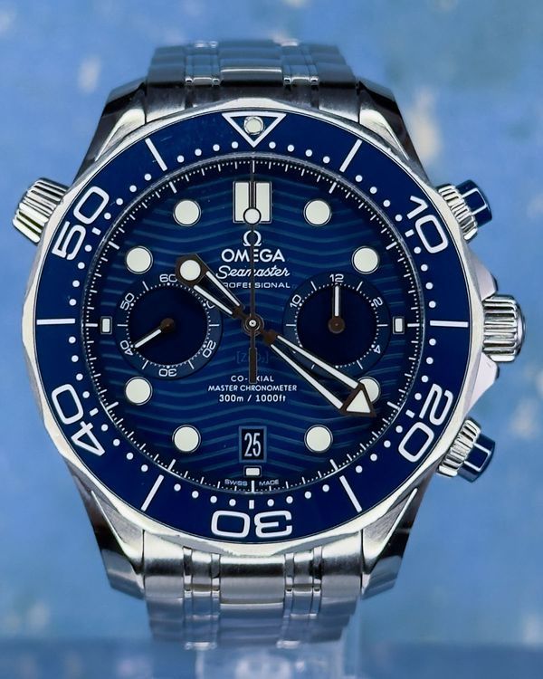 Omega Seamaster Diver 300M Chronograph 44MM Blue Dial Steel Bracelet (210.30.44.51.03.001)