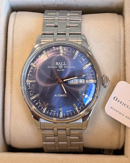 No Reserve - 2025 Ball Trainmaster Eternity 39.5MM Blue Dial Steel Bracelet (NM2080D-S1J-BE)