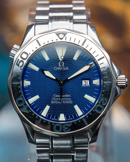 No Reserve - Omega Seamaster Diver 300m 41MM Quartz Blue Dial Steel Bracelet (2265.80.00)