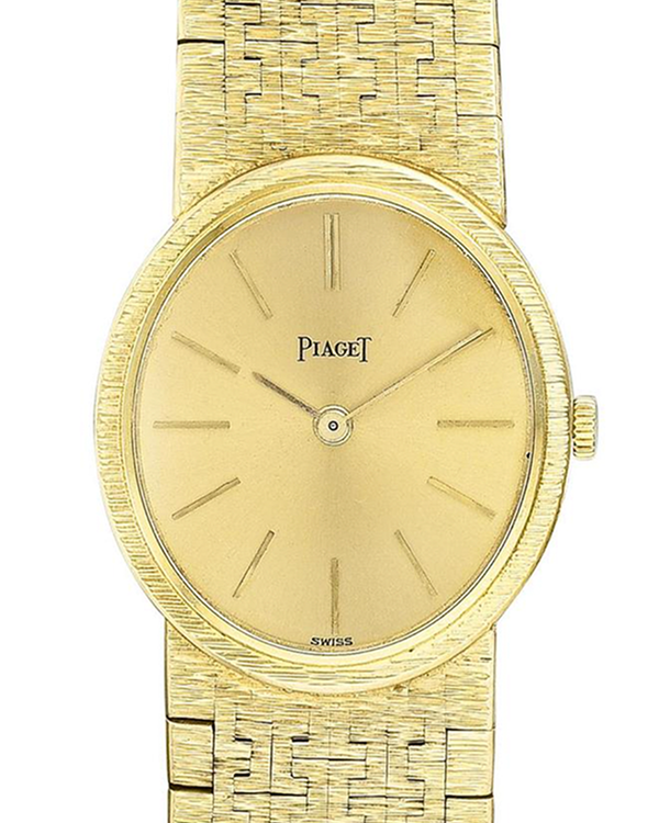 Piaget Classique Vintage 24MM Champagne Dial Yellow Gold Bracelet (9821 A6)