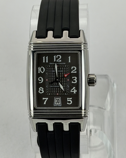 Jaeger-LeCoultre Reverso Gran Sport 43MM Black Dial Rubber Strap (290.8.60)