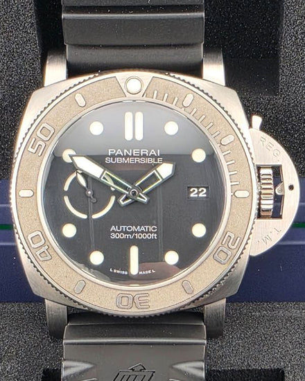 2021 Panerai Submersible "Mike Horn"S.E. 47MM Black Dial Rubber Strap (PAM00984)