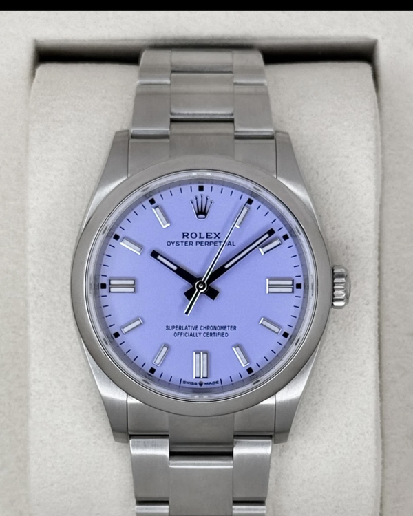 2026 Rolex Oyster Perpetual 36MM Lavender Dial Oyster Bracelet (126000)