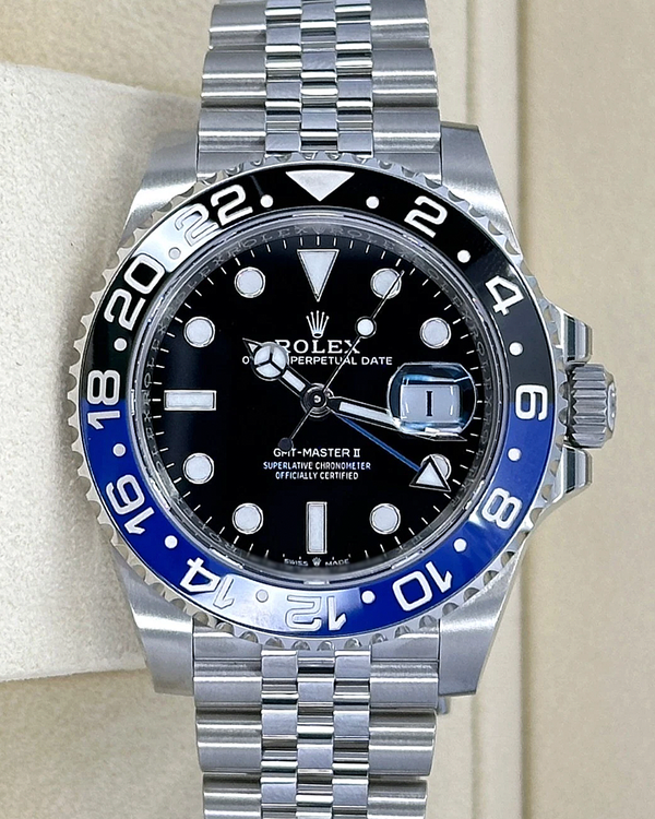 (Working) 2023 Rolex GMT-Master II "Batgirl" 40MM Black Dial Jubilee Bracelet (126710BLNR)