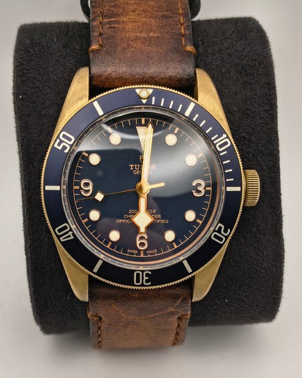 Tudor Black Bay Bronze 43MM Blue Dial Leather Strap (79250BB)