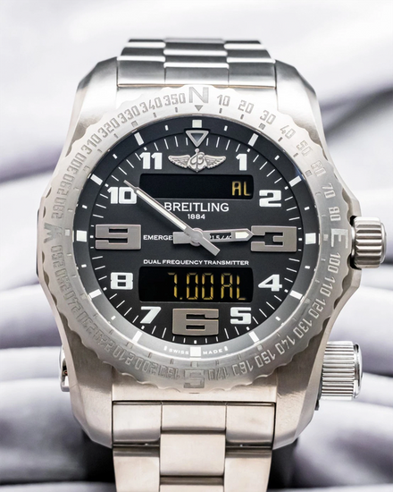 2025 Breitling Emergency 51MM Quartz Black Dial Titanium Bracelet (E76325BA/BC02)