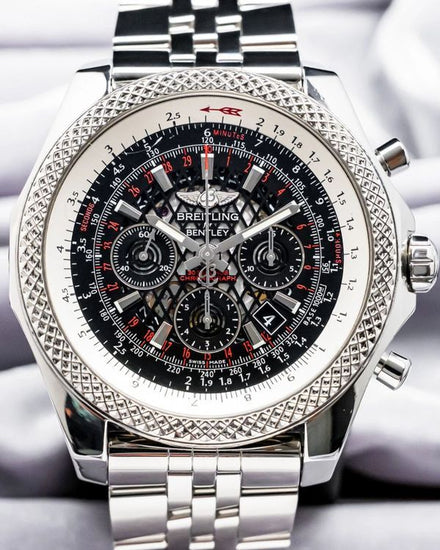 Breitling Bentley B06 49MM Black Dial Steel Bracelet (AB061112/BC42)